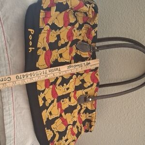 Pooh Patterned Women's Bag - Black and Yellow